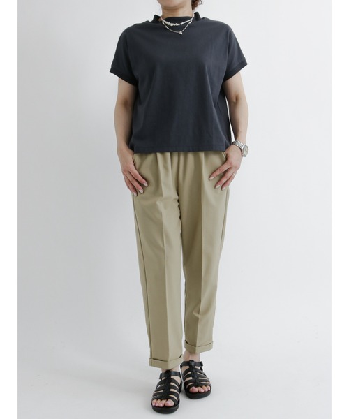 Samansa Mos2 blue（サマンサモスモスブルー）の「クロップドテーパードパンツ（その他パンツ・レディース・グリーン/ベージュ/ライトベージュ・ﾌﾘ-）」の21枚目の写真