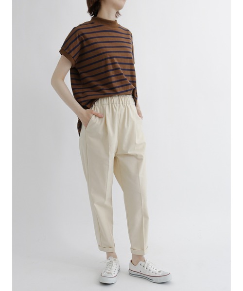 Samansa Mos2 blue（サマンサモスモスブルー）の「クロップドテーパードパンツ（その他パンツ・レディース・グリーン/ベージュ/ライトベージュ・ﾌﾘ-）」の18枚目の写真