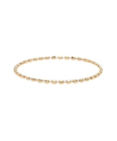 Phoebe（フィービィー）の「<ラストワン＞【K10】ボールチェーンリング　ピンキーリング（リング・レディース・ゴールド・#11/#3）」の2枚目の写真