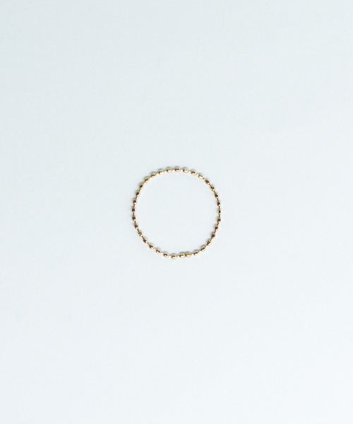 Phoebe（フィービィー）の「<ラストワン＞【K10】ボールチェーンリング　ピンキーリング（リング・レディース・ゴールド・#11/#3）」の3枚目の写真
