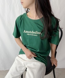 シンプルロゴプリントクルーネックTシャツ