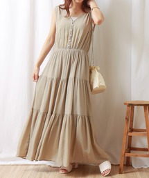 libelle more | シアー楊柳ノースリティアードワンピース(ワンピース)