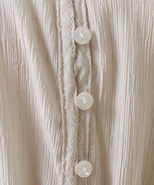 libelle more（リベル モア）の「シアー楊柳ノースリティアードワンピース（ワンピース・レディース・グレイッシュベージュ/ブラック/ライトカーキ・L/M）」の12枚目の写真