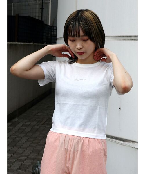 merry jenny（メリージェニー）の「puppyラインストーンtee（Tシャツ/カットソー・レディース・ブラック/ベージュ/オフホワイト・FREE）」の9枚目の写真