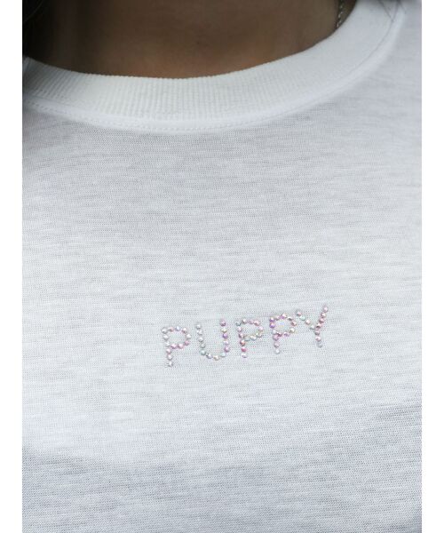 merry jenny（メリージェニー）の「puppyラインストーンtee（Tシャツ/カットソー・レディース・ブラック/ベージュ/オフホワイト・FREE）」の10枚目の写真