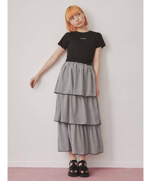 merry jenny（メリージェニー）の「puppyラインストーンtee（Tシャツ/カットソー・レディース・ブラック/ベージュ/オフホワイト・FREE）」の19枚目の写真