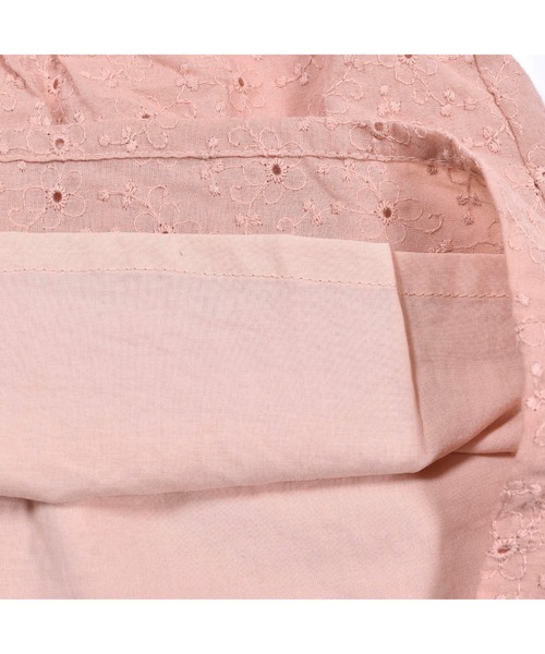 SLAP SLIP BABY（スラップスリップベビー）の「SLAPSLIPBABY/チェリー刺繍リボンデニムレースコットンブルマ付きワンピースベビー(70~80cm)（ワンピース・キッズ・ピンク/ブルー・ONESIZE）」の20枚目の写真