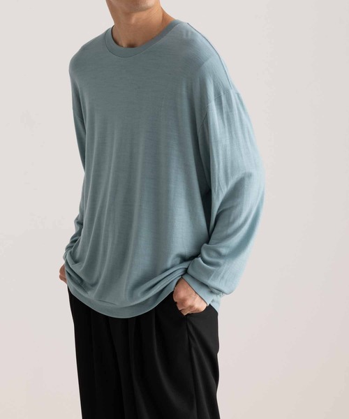 ADAM ET ROPE'(アダムエロペ)の「ウール天竺 クルーネック プルオーバー/イージーケア(ニット/セーター・メンズ・スミクロ/ブルー系その他4/オレンジ/ピンク系その他2/ブルー系その他5・L/M)」の3枚目の写真