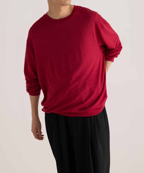 ADAM ET ROPE'(アダムエロペ)の「ウール天竺 クルーネック プルオーバー/イージーケア(ニット/セーター・メンズ・スミクロ/ブルー系その他4/オレンジ/ピンク系その他2/ブルー系その他5・L/M)」の18枚目の写真