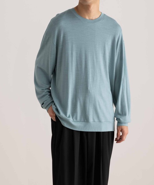 ADAM ET ROPE'(アダムエロペ)の「ウール天竺 クルーネック プルオーバー/イージーケア(ニット/セーター・メンズ・スミクロ/ブルー系その他4/オレンジ/ピンク系その他2/ブルー系その他5・L/M)」の19枚目の写真