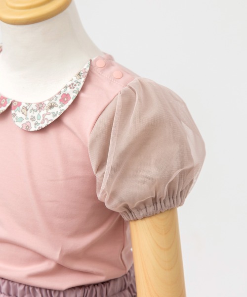 panpantutu(パンパンチュチュ)の「おすましカラーパフスリーブトップ(140・150cm)(Tシャツ/カットソー・キッズ・スモークピンク/ラベンダー/ミント・140cm/150cm)」の11枚目の写真
