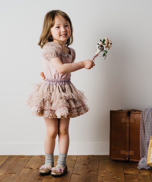 panpantutu(パンパンチュチュ)の「おすましカラーパフスリーブトップ(140・150cm)(Tシャツ/カットソー・キッズ・スモークピンク/ラベンダー/ミント・140cm/150cm)」の5枚目の写真