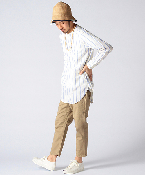 BEAMS（ビームス）の「BEAMS / ストレッチテーパード 7/10 チノ（その他パンツ・メンズ・ホワイト/ブラック/ベージュ/ネイビー・SMALL/MEDIUM/LARGE/X-LARGE）」の5枚目の写真