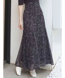 MERCURYDUO | ボタニカルフラワーマーメイドフレアスカート(スカート)