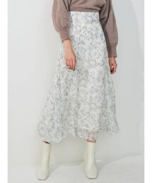 MERCURYDUO | ボタニカルフラワーマーメイドフレアスカート(スカート)