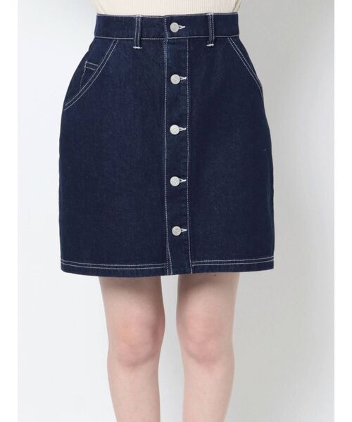 merry jenny（メリージェニー）の「デニムフリルポケットミニスカート（スカート・レディース・ブラック/インディゴブルー・FREE）」の10枚目の写真