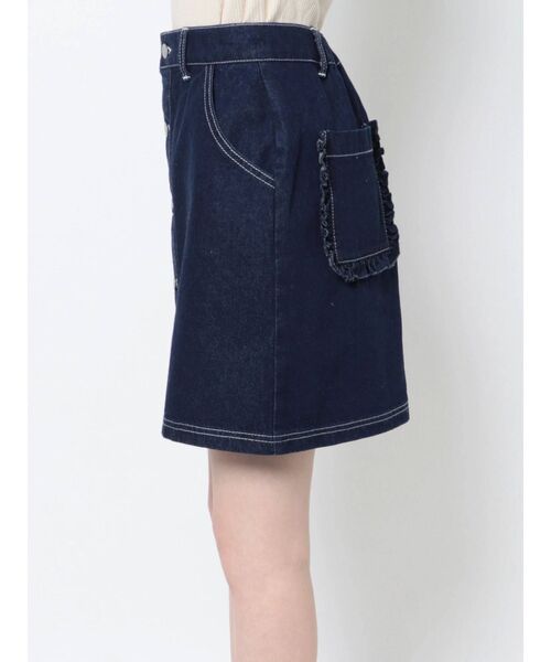 merry jenny（メリージェニー）の「デニムフリルポケットミニスカート（スカート・レディース・ブラック/インディゴブルー・FREE）」の7枚目の写真