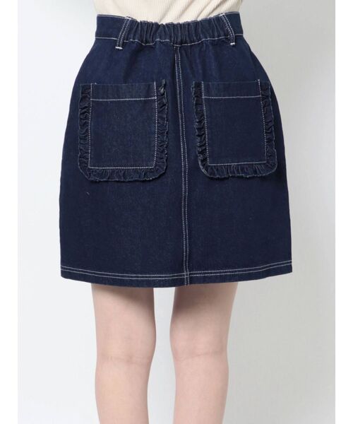merry jenny（メリージェニー）の「デニムフリルポケットミニスカート（スカート・レディース・ブラック/インディゴブルー・FREE）」の19枚目の写真