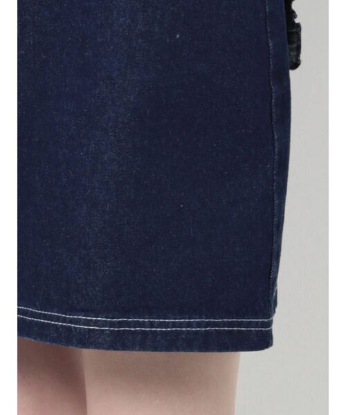 merry jenny（メリージェニー）の「デニムフリルポケットミニスカート（スカート・レディース・ブラック/インディゴブルー・FREE）」の17枚目の写真