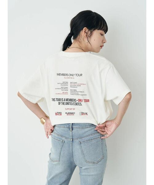 earth music&ecology(アースミュージックアンドエコロジー)の「メンバーツアーロゴTEE(Tシャツ/カットソー・レディース・チャコールグレー/オフホワイト・FREE)」の19枚目の写真