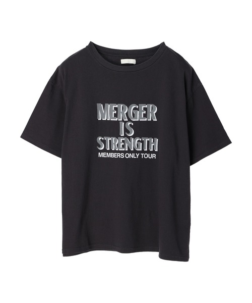 earth music&ecology(アースミュージックアンドエコロジー)の「メンバーツアーロゴTEE(Tシャツ/カットソー・レディース・チャコールグレー/オフホワイト・FREE)」の4枚目の写真