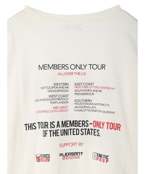 earth music&ecology(アースミュージックアンドエコロジー)の「メンバーツアーロゴTEE(Tシャツ/カットソー・レディース・チャコールグレー/オフホワイト・FREE)」の9枚目の写真