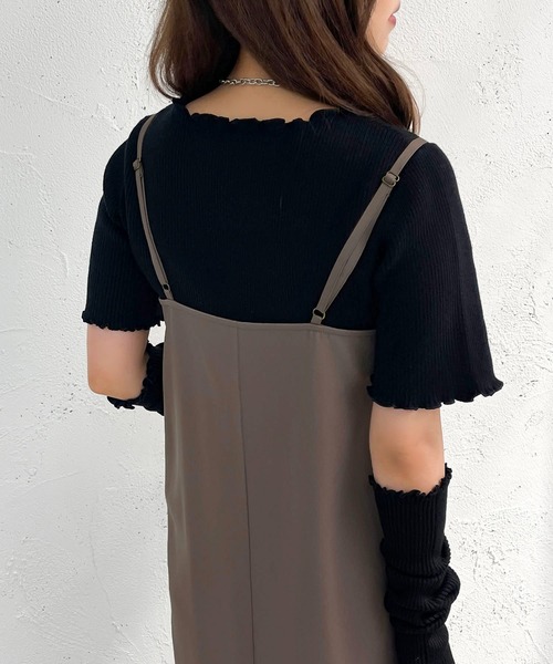 apres jour mignon（アプレジュールミニョン）の「リブニットアームウォーマーセット【ZOZOTOWN限定アイテム】（ニット/セーター・レディース・ダークグリーン/ブラック/パープル/ベージュ・フリー/X-LARGE）」の8枚目の写真