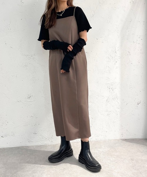 apres jour mignon（アプレジュールミニョン）の「リブニットアームウォーマーセット【ZOZOTOWN限定アイテム】（ニット/セーター・レディース・ダークグリーン/ブラック/パープル/ベージュ・フリー/X-LARGE）」の9枚目の写真