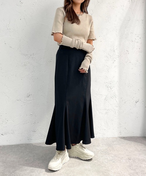 apres jour mignon（アプレジュールミニョン）の「リブニットアームウォーマーセット【ZOZOTOWN限定アイテム】（ニット/セーター・レディース・ダークグリーン/ブラック/パープル/ベージュ・フリー/X-LARGE）」の16枚目の写真