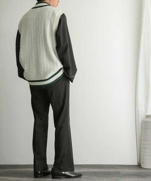 SENSE OF PLACE by URBAN RESEARCH（センスオブプレイスバイアーバンリサーチ）の「『別注』『ユニセックス』TeddyBear×SOP　テディベアチルデンニットベスト（ベスト・メンズ・ネイビー/アイボリー・LARGE/MEDIUM）」の22枚目の写真