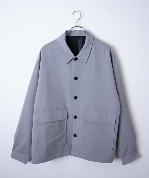 WEGO（ウィゴー）の「WEGO/ルーズフラップジャケット（カバーオール・メンズ・ブラック/グレー・MEDIUM/LARGE）」の19枚目の写真