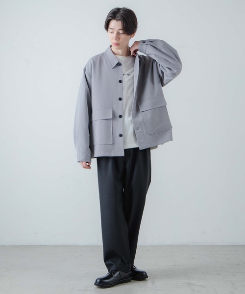 WEGO（ウィゴー）の「WEGO/ルーズフラップジャケット（カバーオール・メンズ・ブラック/グレー・MEDIUM/LARGE）」の10枚目の写真