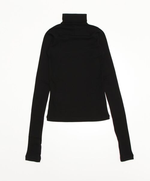 JOHN LAWRENCE SULLIVAN(ジョンローレンスサリバン)の「COTTON JERSEY TURTLE NECK TOP(Tシャツ/カットソー・レディース・ホワイト/ブラック・ONE SIZE)」の3枚目の写真