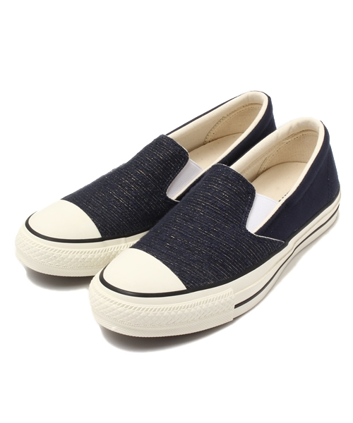 CONVERSE(コンバース)の「ウィメンズ コンバース オールスター ファンシーツイード スリッポン CONVERSE ALL STAR FANCY TWEED SLIP-ON(スニーカー・レディース・ホワイト/ネイビー・23cm/23.5cm/24cm/24.5cm)」の1枚目の写真
