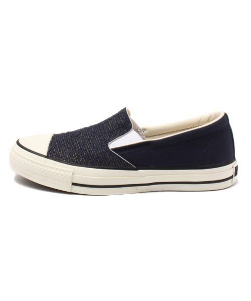 CONVERSE(コンバース)の「ウィメンズ コンバース オールスター ファンシーツイード スリッポン CONVERSE ALL STAR FANCY TWEED SLIP-ON(スニーカー・レディース・ホワイト/ネイビー・23cm/23.5cm/24cm/24.5cm)」の3枚目の写真