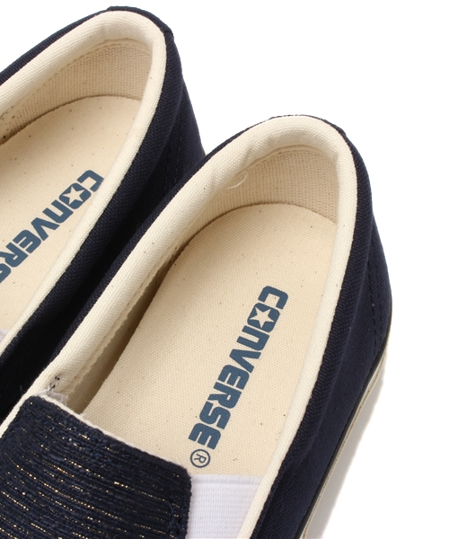 CONVERSE(コンバース)の「ウィメンズ コンバース オールスター ファンシーツイード スリッポン CONVERSE ALL STAR FANCY TWEED SLIP-ON(スニーカー・レディース・ホワイト/ネイビー・23cm/23.5cm/24cm/24.5cm)」の7枚目の写真