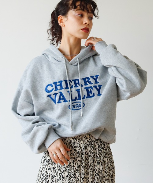 Birthday room(バースデイルーム)の「ロゴBIGフーディー/オーバーサイズパーカー / logo big over size hoodie(パーカー・レディース・グレー/ピンク/チャコールグレー/ナチュラル/ネイビー・FREE)」の19枚目の写真