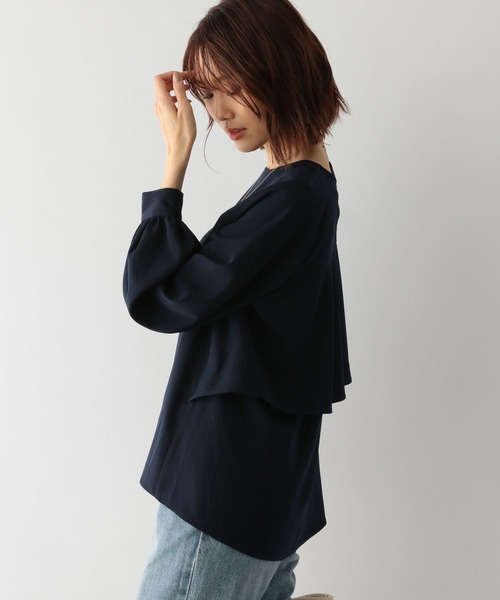 GLOBAL WORK(グローバルワーク)の「バックシャンブラウスパンツセット/MATINEE LINE/126257(ワンピース・レディース・ブラック/ネイビー/ブラウン系その他6・MEDIUM/LARGE)」の3枚目の写真