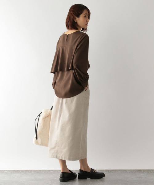 GLOBAL WORK(グローバルワーク)の「バックシャンブラウスパンツセット/MATINEE LINE/126257(ワンピース・レディース・ブラック/ネイビー/ブラウン系その他6・MEDIUM/LARGE)」の9枚目の写真