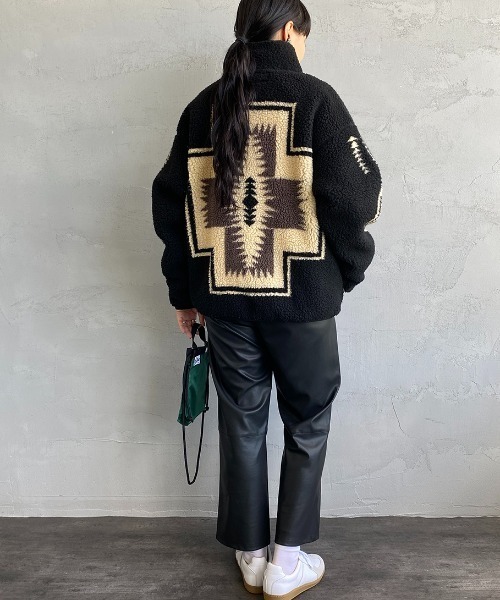 ペンドルトン pendleton レザー袖ネイティブ柄スタジャン 3027009710140408_01_0463w.jpeg