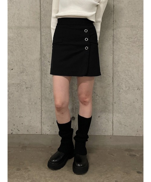 ENVYM(アンビー)の「ラップボタンSK(スカート・レディース・ブラック/ベージュ/チェック・FREE)」の20枚目の写真