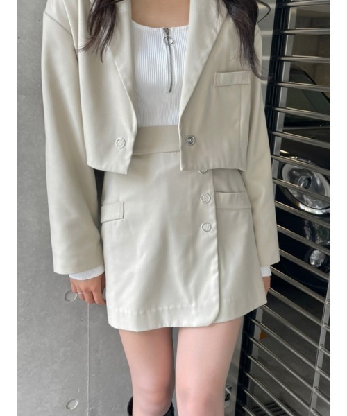 ENVYM(アンビー)の「ラップボタンSK(スカート・レディース・ブラック/ベージュ/チェック・FREE)」の14枚目の写真