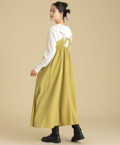 Ray BEAMS(レイビームス)の「Ray BEAMS / プリーツ カラー プルオーバー(ニット/セーター・レディース・オフホワイト/ブラック・ONE SIZE)」の6枚目の写真