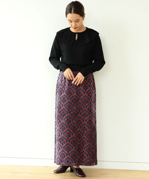 Ray BEAMS(レイビームス)の「Ray BEAMS / プリーツ カラー プルオーバー(ニット/セーター・レディース・オフホワイト/ブラック・ONE SIZE)」の14枚目の写真