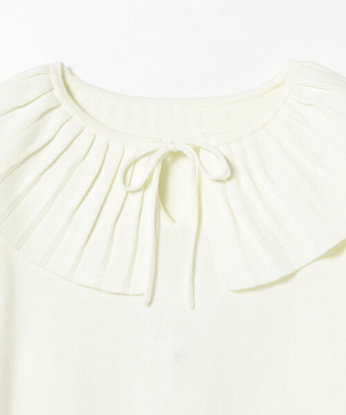 Ray BEAMS(レイビームス)の「Ray BEAMS / プリーツ カラー プルオーバー(ニット/セーター・レディース・オフホワイト/ブラック・ONE SIZE)」の21枚目の写真