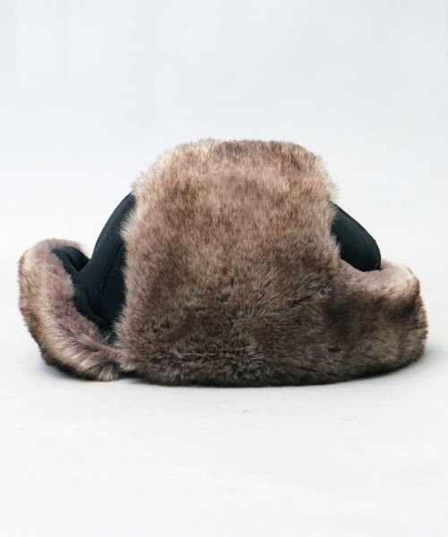 高密度フェイクファー×マイクロフリースフライトキャップ