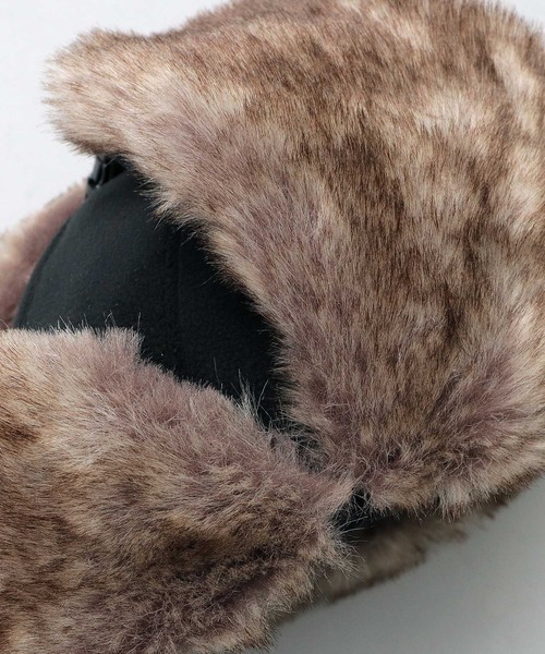 高密度フェイクファー×マイクロフリースフライトキャップ