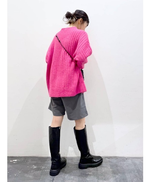 BAYFLOW(ベイフロー)の「ワイドリブニットプルオーバー(ニット/セーター・レディース・ピンク/グリーン/ブルー/チャコールグレー/オフホワイト/イエロー・FREE)」の11枚目の写真