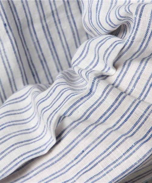 JOURNAL STANDARD（ジャーナルスタンダード）の「リネンブルーストライプ*レザーパイピングシャツ # （シャツ/ブラウス・メンズ・ダークブルー/コバルトブルー/ライトホワイト/ホワイト/ホワイト×ホワイト・MEDIUM/SMALL/LARGE）」の14枚目の写真