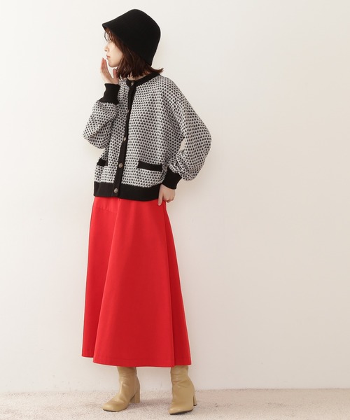 N.（N. Natural Beauty Basic）（エヌエヌナチュラルビューティーベーシック）の「◆ゴールドボタンツイードニットカーディガン（カーディガン/ボレロ・レディース・ブラック系その他/グリーン系その他/イエロー系その他・MEDIUM）」の5枚目の写真